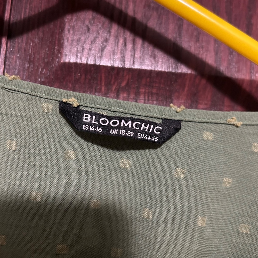 BloomChic Long Sleeve Swiss Dot Blouse - Picture 2 of 2